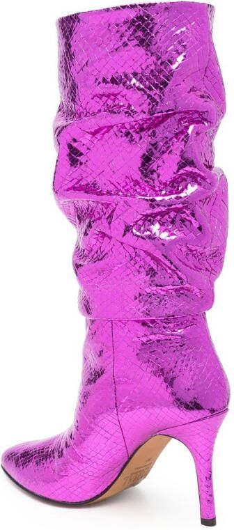 Paul Warmer Leren laarzen Roze - Schoenen.nl