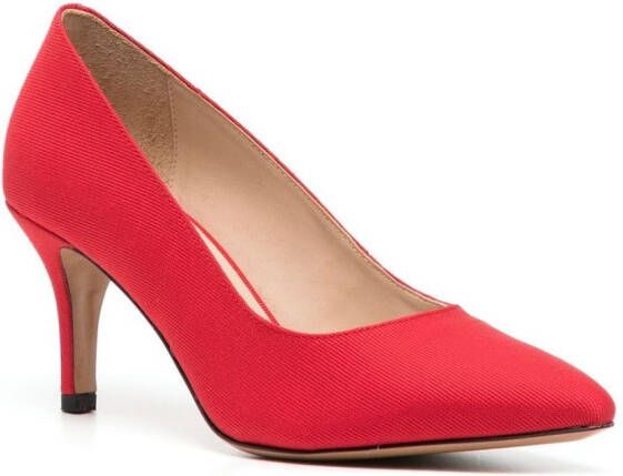 Paule Ka Ottoman leren pumps Rood