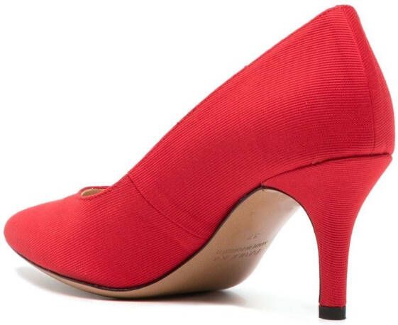 Paule Ka Ottoman leren pumps Rood