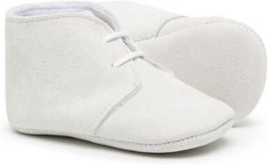 Paz Rodriguez Essential suède babyschoentjes Wit