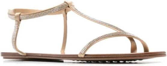 Pedro Garcia Paca crystal-embellished sandals Goud