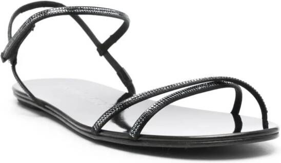 Pedro Garcia Panie crystal-embellished sandals Zwart