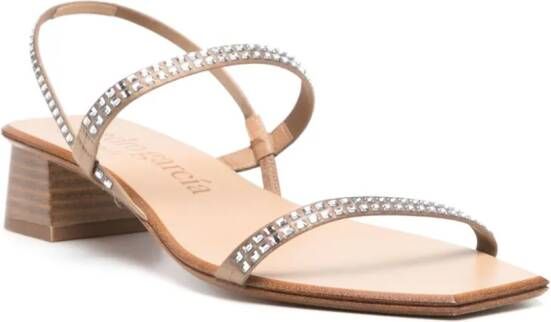 Pedro Garcia Zidone 30mm crystal-embellished sandals Bruin