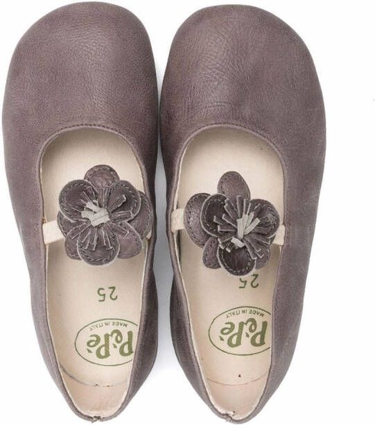 Pèpè Ballerina's met bloemenprint Beige