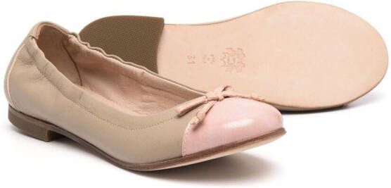 Pèpè Ballerina's met strikdetail Beige