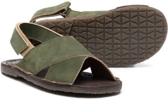 Pèpè California sandalen met gekruiste bandjes Groen