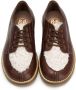 Pèpè contrast paneel brogue schoenen Bruin - Thumbnail 3