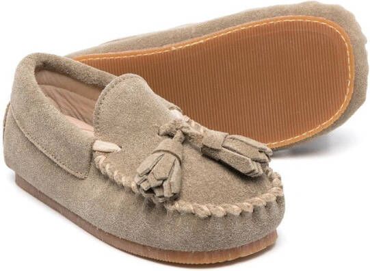 Pèpè Dario suède mocassins Beige