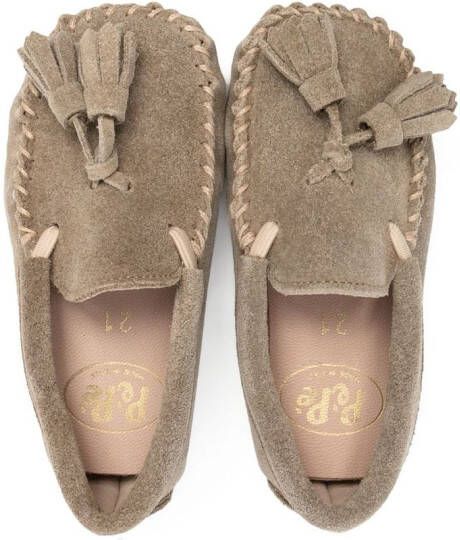 Pèpè Dario suède mocassins Beige