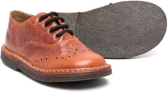 Pèpè Dusty brogues met veters Bruin