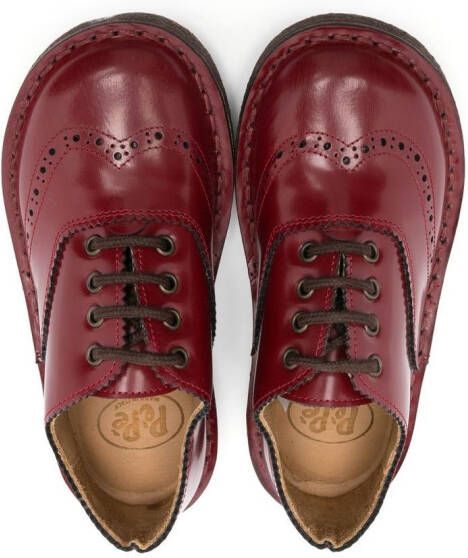 Pèpè Dusty brogues met veters Rood