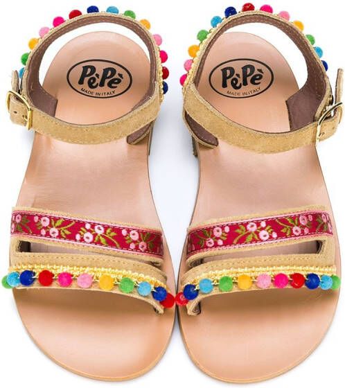 Pèpè embellished strap sandals Bruin