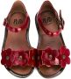 Pèpè flower applique open toe sandals Rood - Thumbnail 3