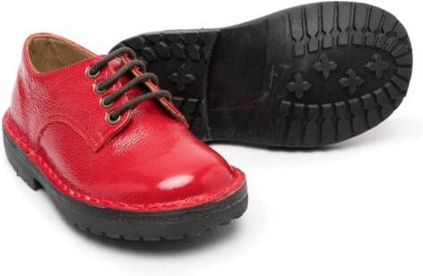 Pèpè Gelakte veterschoenen Rood