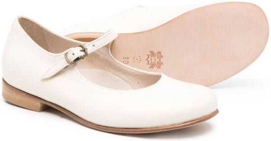 Pèpè Leren ballerina's Beige