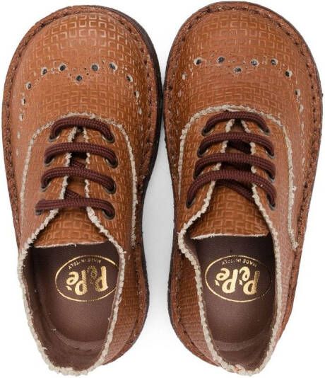 Pèpè Leren brogues Bruin