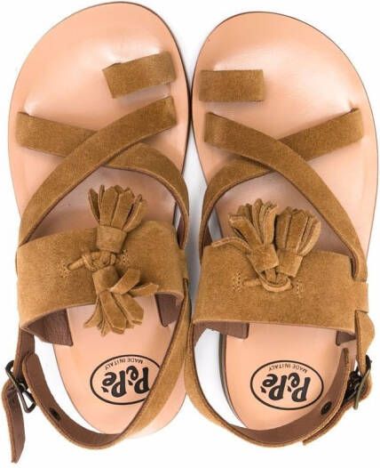 Pèpè Leren sandalen Beige