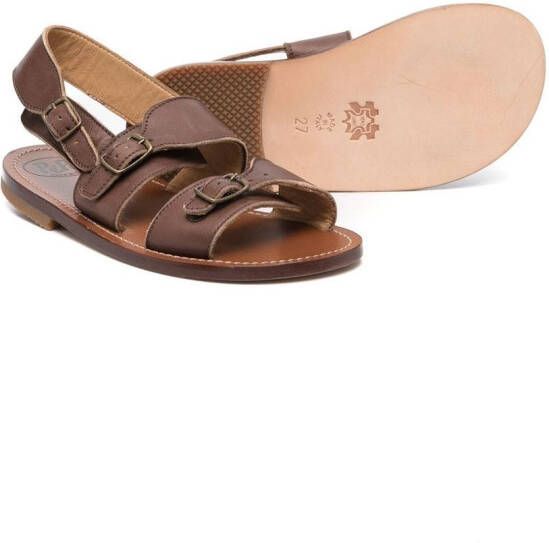 Pèpè Leren sandalen Bruin