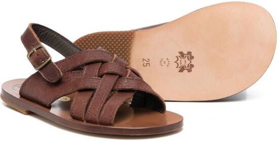 Pèpè Leren sandalen Bruin