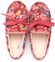 Pèpè Loafers met bloe print Rood - Thumbnail 3