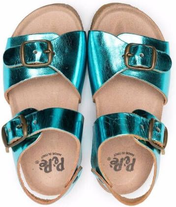 Pèpè Metallic sandalen Blauw