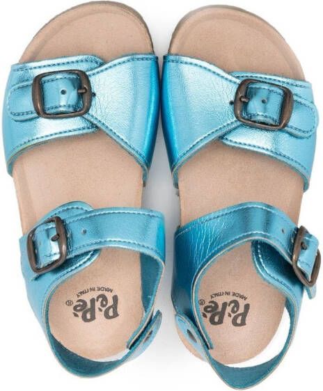 Pèpè Metallic sandalen Blauw