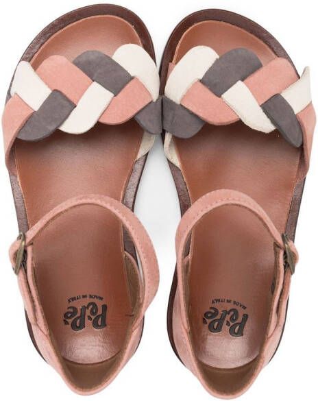 Pépé Kids Chloé gevlochten sandalen Roze