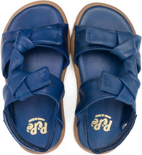 Pépé Kids Giulia leren sandalen Blauw