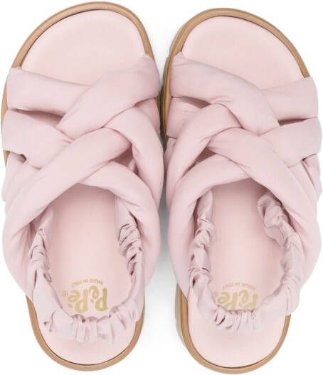 Pépé Kids Lisbeth sandalen met gekruiste bandjes Roze