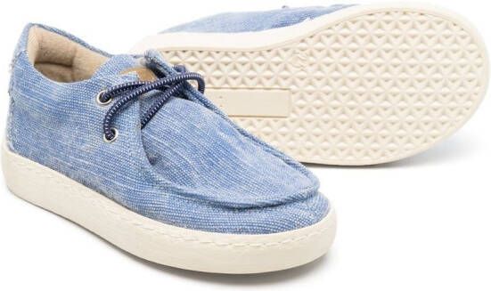 Pépé Kids Mali loafers met spijkerstof design Blauw