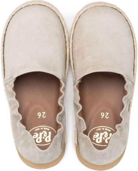 Pépé Kids Slip-on espadrille ballerina's Grijs