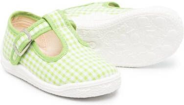 Pépé Kids Vichy schoenen met klittenband Groen