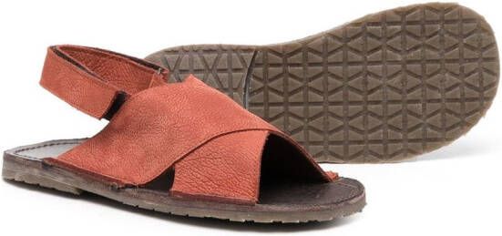 Pèpè Sandalen met gekruiste bandjes Bruin