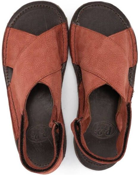 Pèpè Sandalen met gekruiste bandjes Bruin