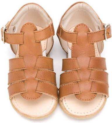 Pèpè Sandalen met leren bandje Bruin