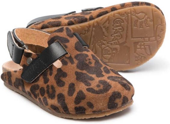 Pèpè Sandalen met luipaardprint Bruin