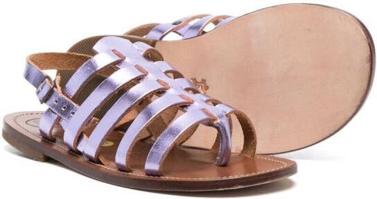 Pèpè Sandalen met metallic bandje Paars