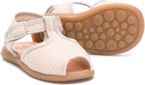 Pèpè Sandalen met stippen Beige