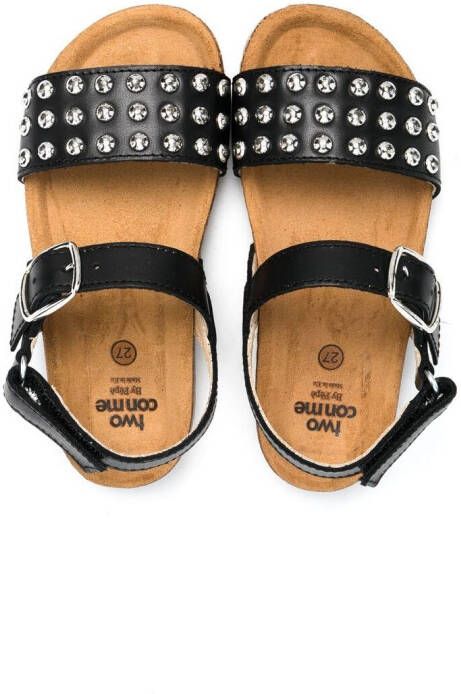 Pèpè Sandalen met studs Zwart