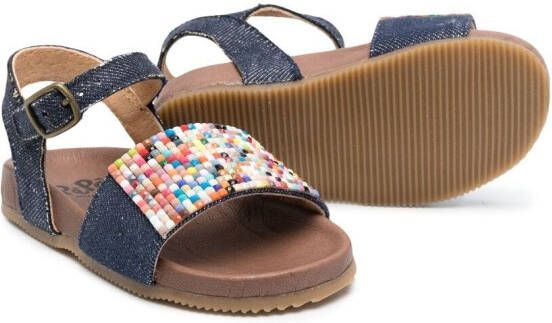 Pèpè Sandalen met vlakken Blauw