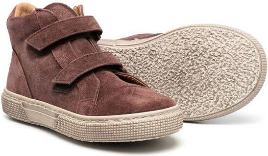 Pèpè Sneakers met klittenband Bruin