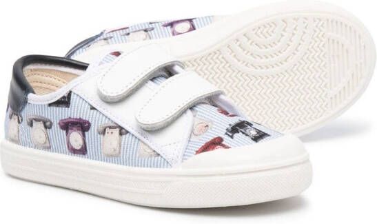 Pèpè Sneakers met klittenband Zwart