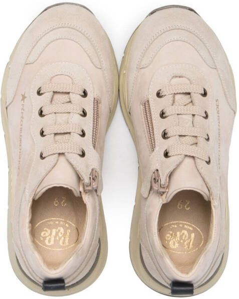 Pèpè Sneakers met logo-reliëf Beige