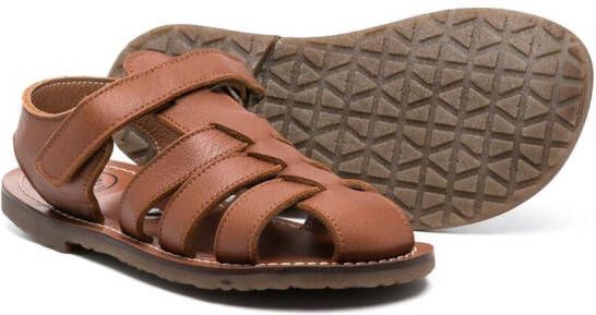 Pèpè Tino leren sandalen Bruin