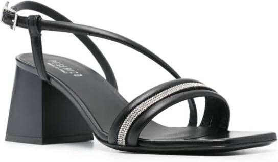 Peserico 65mm nappa sandalen Zwart