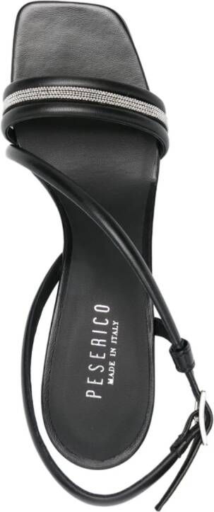 Peserico 65mm nappa sandalen Zwart