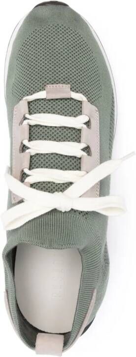 Peserico almond knitted sneakers Groen
