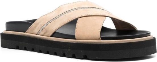 Peserico Verfraaide slippers Beige