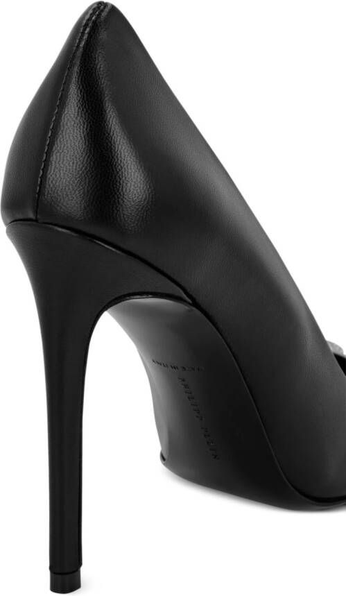 Philipp Plein 105 mm pumps met doodskop applicatie Zwart