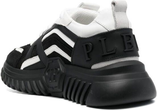 Philipp Plein Bicolor Hexagon hardloopsneakers Zwart